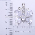 En gros de haute qualité personnalisé logo zircon pendentif mode mini papillon bijoux